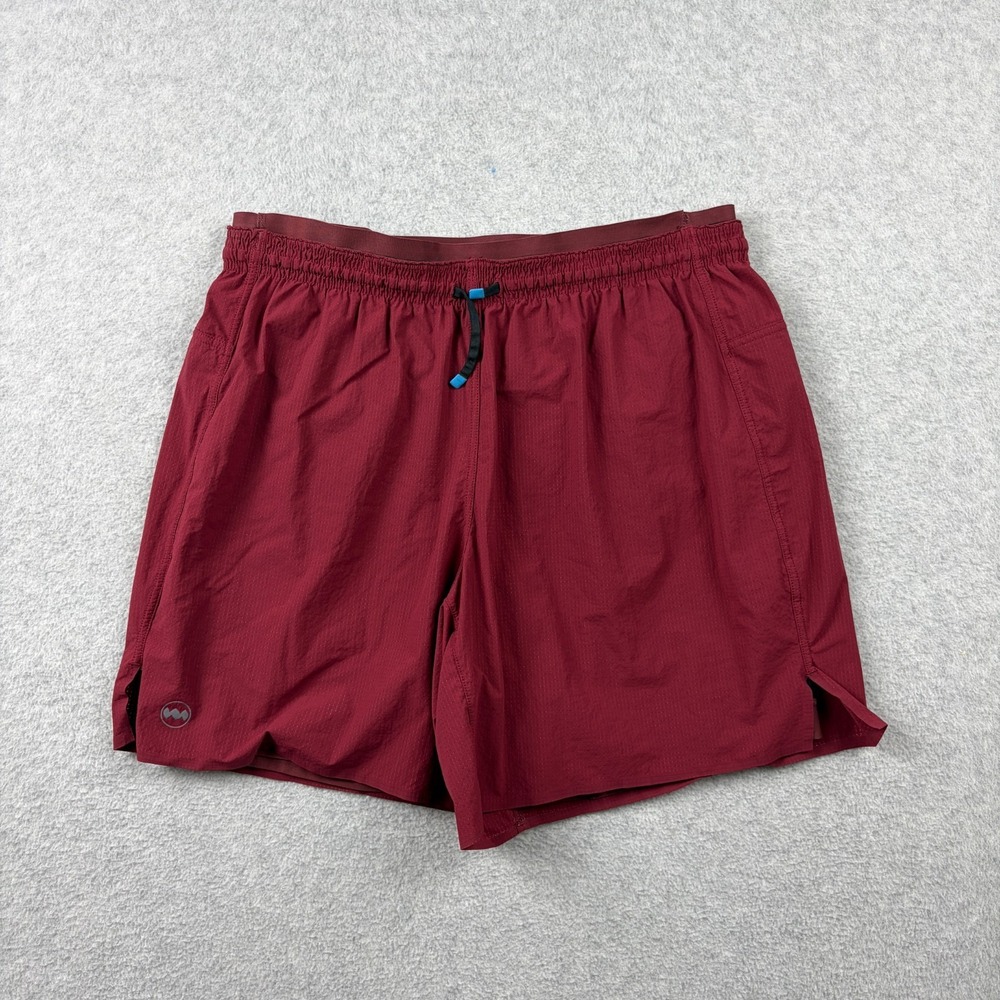 Janji Shorts Mens Medium Red AFO Vent Multi‎ Athletic Pull On 6" Run Gym Lined